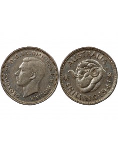 AUSTRALIE, GEORGE VI - SHILLING ARGENT 1941 2
