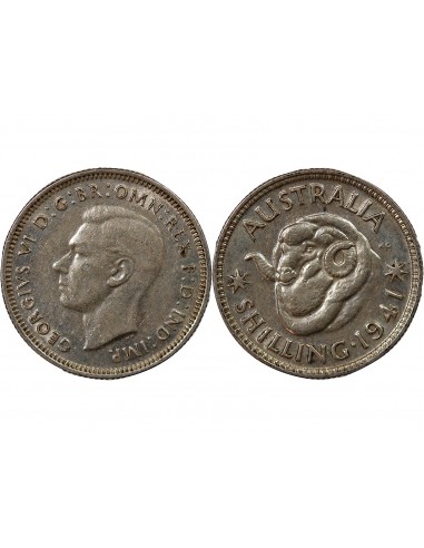 AUSTRALIE, GEORGE VI - SHILLING ARGENT 1941