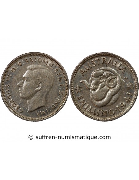 AUSTRALIE, GEORGE VI - SHILLING ARGENT 1941