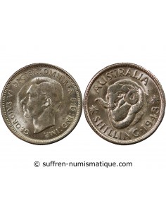 AUSTRALIE, GEORGE VI - SHILLING ARGENT 1943 S SAN FRANCISCO