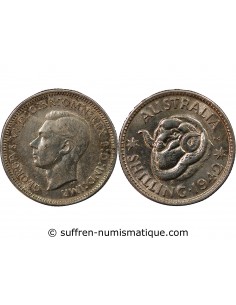 AUSTRALIE, GEORGE VI - SHILLING ARGENT 1942 S SAN FRANCISCO