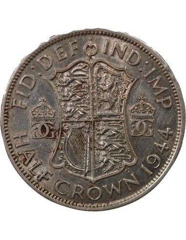 GRANDE-BRETAGNE, GEORGES VI - 1/2 COURONNE 1944