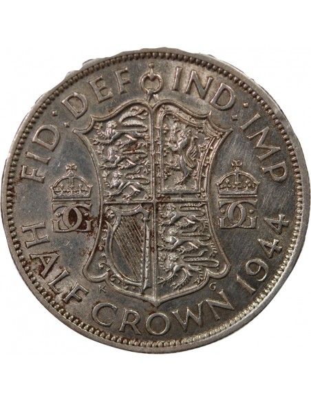 GRANDE-BRETAGNE, GEORGES VI - 1/2 COURONNE 1944