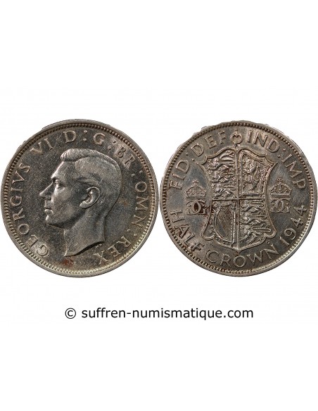 GRANDE-BRETAGNE, GEORGES VI - 1/2 COURONNE 1944