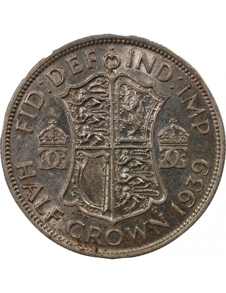 GRANDE-BRETAGNE, GEORGES VI - 1/2 COURONNE 1939