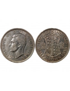 GRANDE-BRETAGNE, GEORGES VI - 1/2 COURONNE 1939 2