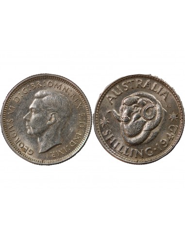 AUSTRALIE, GEORGE VI - SHILLING ARGENT 1942