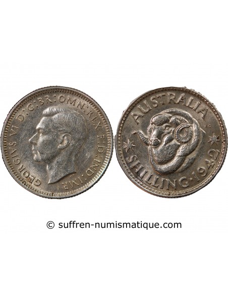 AUSTRALIE, GEORGE VI - SHILLING ARGENT 1942