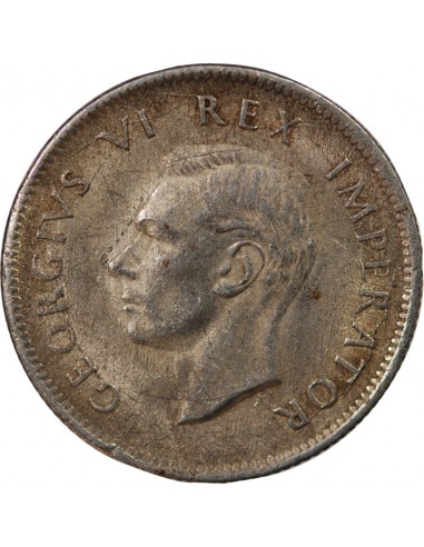 AFRIQUE DU SUD, GEORGES VI - 1 SHILLING ARGENT 1942