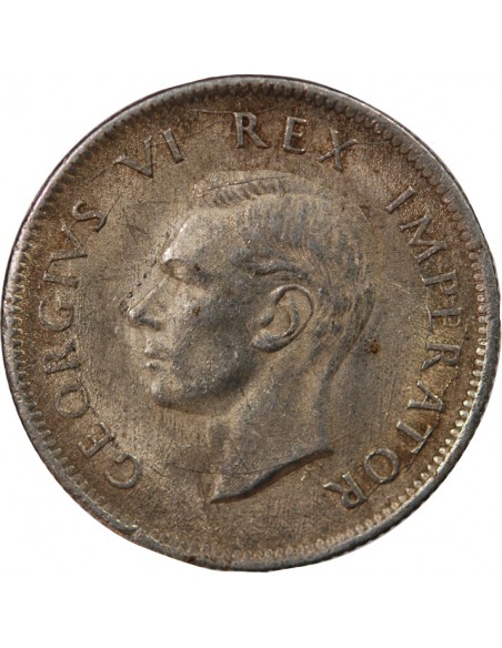 AFRIQUE DU SUD, GEORGES VI - 1 SHILLING ARGENT 1942