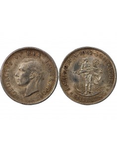 AFRIQUE DU SUD, GEORGES VI - 1 SHILLING ARGENT 1942 2