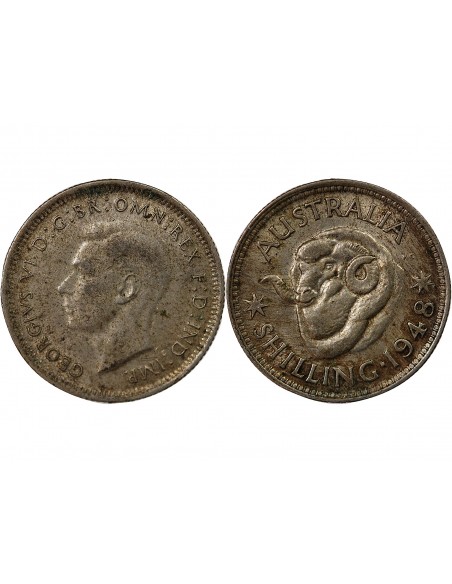 AUSTRALIE, GEORGE VI - SHILLING 1948