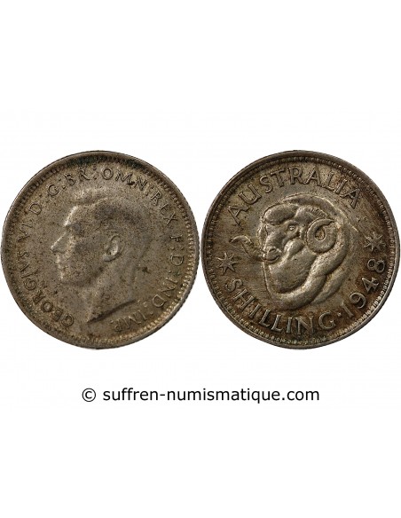 AUSTRALIE, GEORGE VI - SHILLING 1948