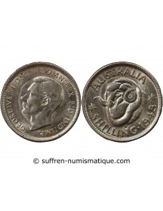 AUSTRALIE, GEORGE VI - SHILLING ARGENT 1943 S SAN FRANCISCO