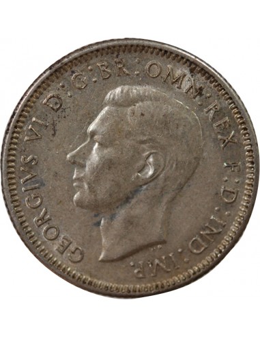 AUSTRALIE, GEORGE VI - SHILLING ARGENT 1943 S SAN FRANCISCO