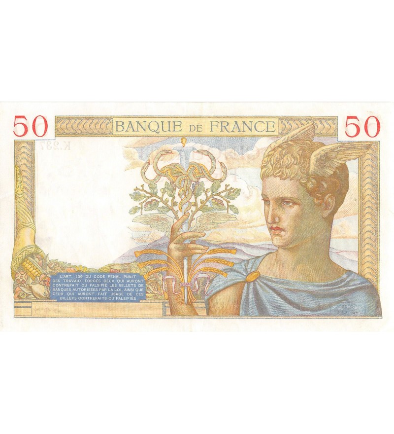 France 50 Francs Ceres 08.07.1935