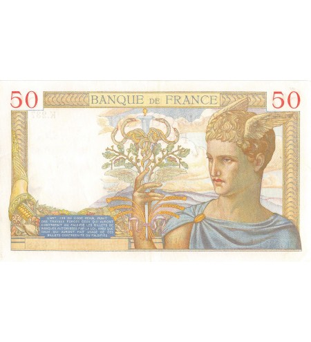 France 50 Francs Ceres 08.07.1935