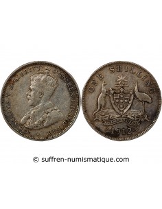 AUSTRALIE, GEORGE V - SHILLING ARGENT 1912 MELBOURNE
