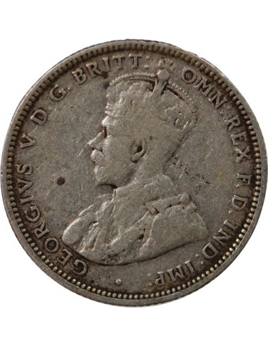 AUSTRALIE, GEORGE V - SHILLING ARGENT 1914 MELBOURNE