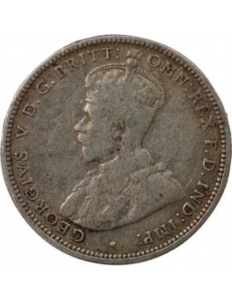 AUSTRALIE, GEORGE V - SHILLING ARGENT 1915 H HEATON