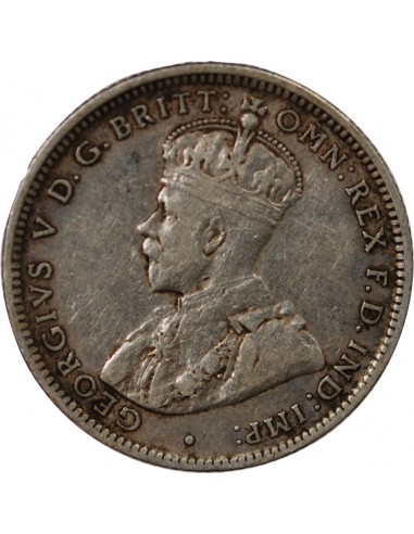 AUSTRALIE, GEORGE V - SHILLING ARGENT 1916 M MELBOURNE