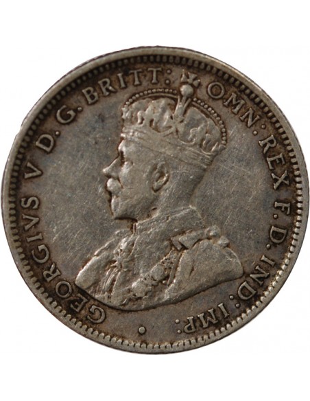 AUSTRALIE, GEORGE V - SHILLING ARGENT 1916 M MELBOURNE