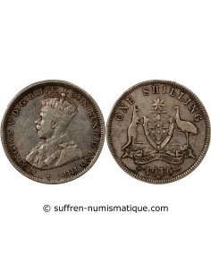 AUSTRALIE, GEORGE V - SHILLING ARGENT 1916 M MELBOURNE