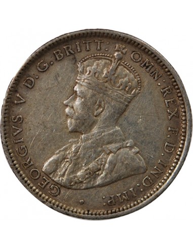 AUSTRALIE, GEORGE V - SHILLING ARGENT 1916 M MELBOURNE
