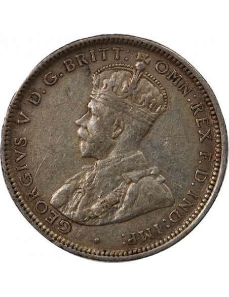 AUSTRALIE, GEORGE V - SHILLING ARGENT 1916 M MELBOURNE
