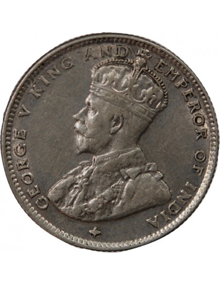 ETABLISSEMENTS DES DETROITS, GEORGE V - 20 CENTS 1919 B BOMBAY