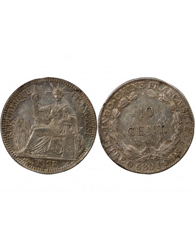 INDOCHINE FRANCAISE - 10 CENTIMES ARGENT 1925