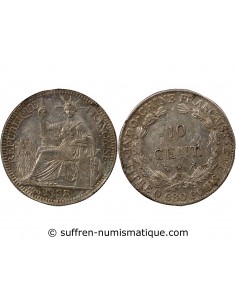 INDOCHINE FRANCAISE - 10 CENTIMES ARGENT 1925