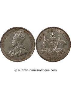 AUSTRALIE, GEORGE V - SHILLING ARGENT 1936 MELBOURNE