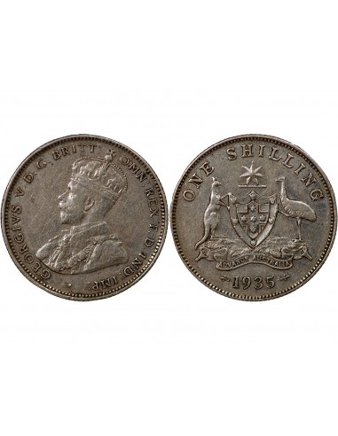 AUSTRALIE, GEORGE V - SHILLING ARGENT 1935 MELBOURNE