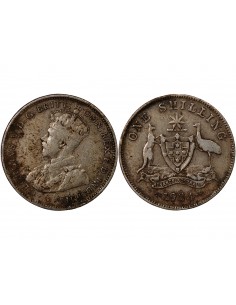 AUSTRALIE, GEORGE V - SHILLING ARGENT 1934 MELBOURNE 2