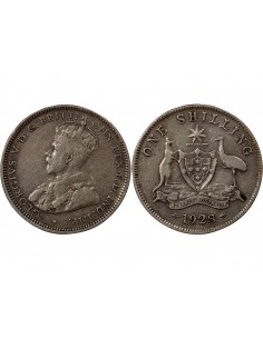 AUSTRALIE, GEORGE V - SHILLING ARGENT 1928 MELBOURNE 2