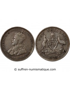 AUSTRALIE, GEORGE V - SHILLING ARGENT 1928 MELBOURNE