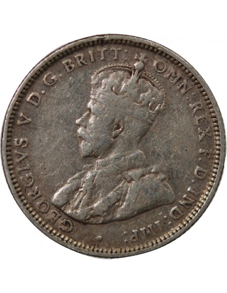 AUSTRALIE, GEORGE V - SHILLING ARGENT 1927 MELBOURNE