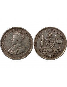 AUSTRALIE, GEORGE V - SHILLING ARGENT 1927 MELBOURNE 2