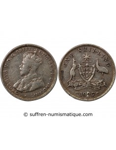 AUSTRALIE, GEORGE V - SHILLING ARGENT 1927 MELBOURNE