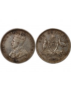 AUSTRALIE, GEORGE V - SHILLING ARGENT 1926 MELBOURNE 2