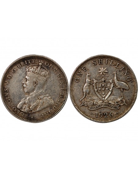AUSTRALIE, GEORGE V - SHILLING ARGENT 1926 MELBOURNE