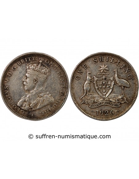 AUSTRALIE, GEORGE V - SHILLING ARGENT 1926 MELBOURNE