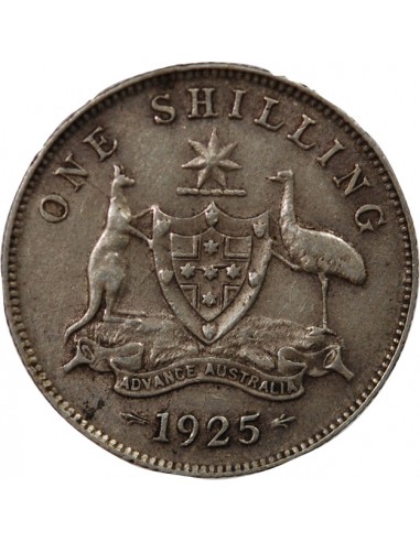 AUSTRALIE, GEORGE V - SHILLING ARGENT 1925 MELBOURNE