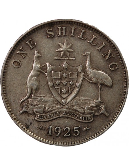 AUSTRALIE, GEORGE V - SHILLING ARGENT 1925 MELBOURNE