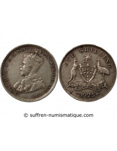 AUSTRALIE, GEORGE V - SHILLING ARGENT 1925 MELBOURNE