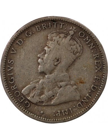 AUSTRALIE, GEORGE V - SHILLING ARGENT 1924 MELBOURNE