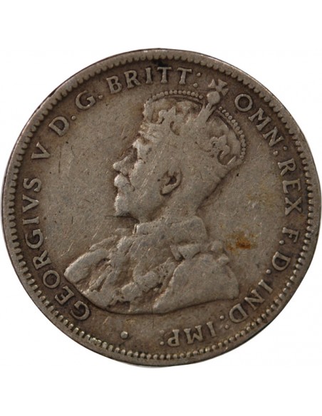 AUSTRALIE, GEORGE V - SHILLING ARGENT 1924 MELBOURNE