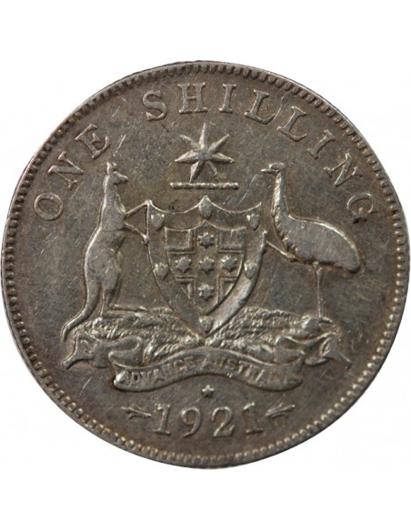 AUSTRALIE, GEORGE V - SHILLING ARGENT 1921 * SYDNEY