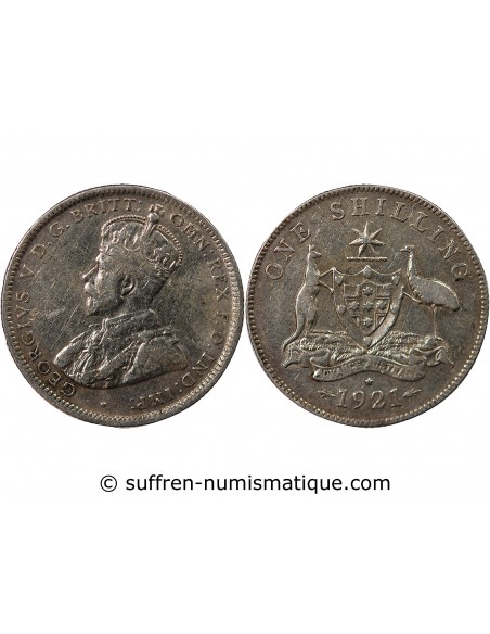 AUSTRALIE, GEORGE V - SHILLING ARGENT 1921 * SYDNEY